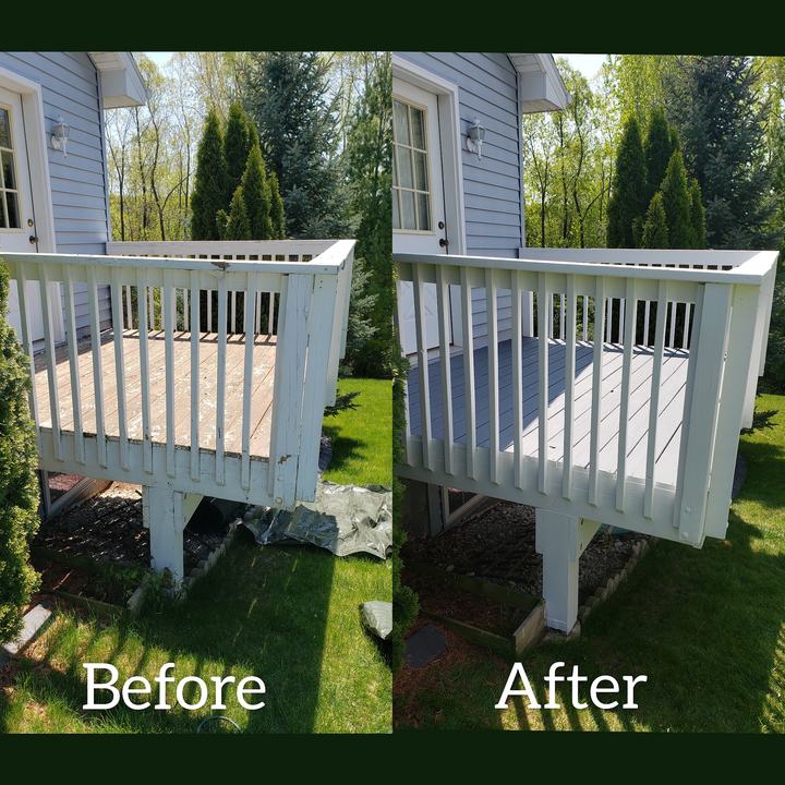 Deck railing and boards